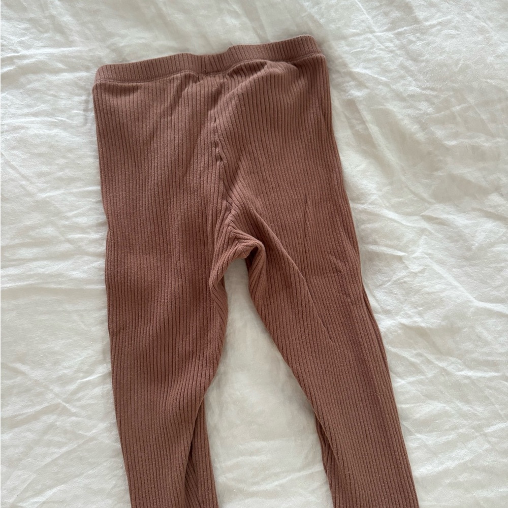 Women's Ribbed Tan Leggings